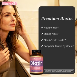 Biotin  10,000 mcg, 90 Caps