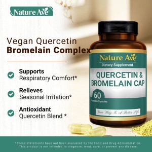 Quercetin  500mg + Bromelain 100mg  60 Caps